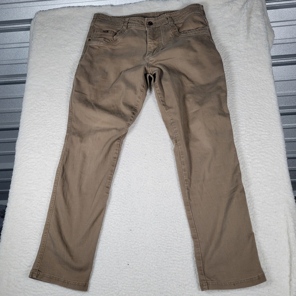 KUHL Pants Men 34x32 (34x31) Brown Straight Leg Hiking Rugged Cotton Blend